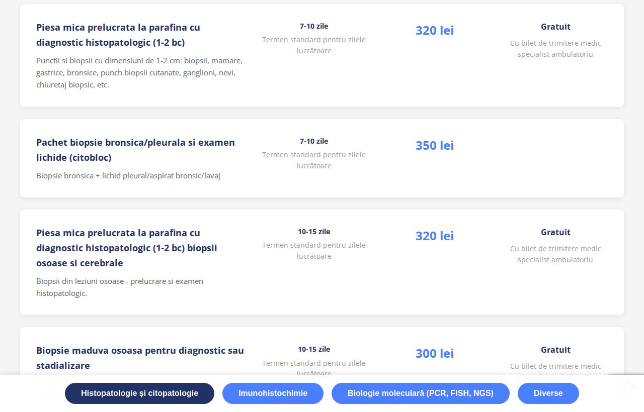 Services and results
