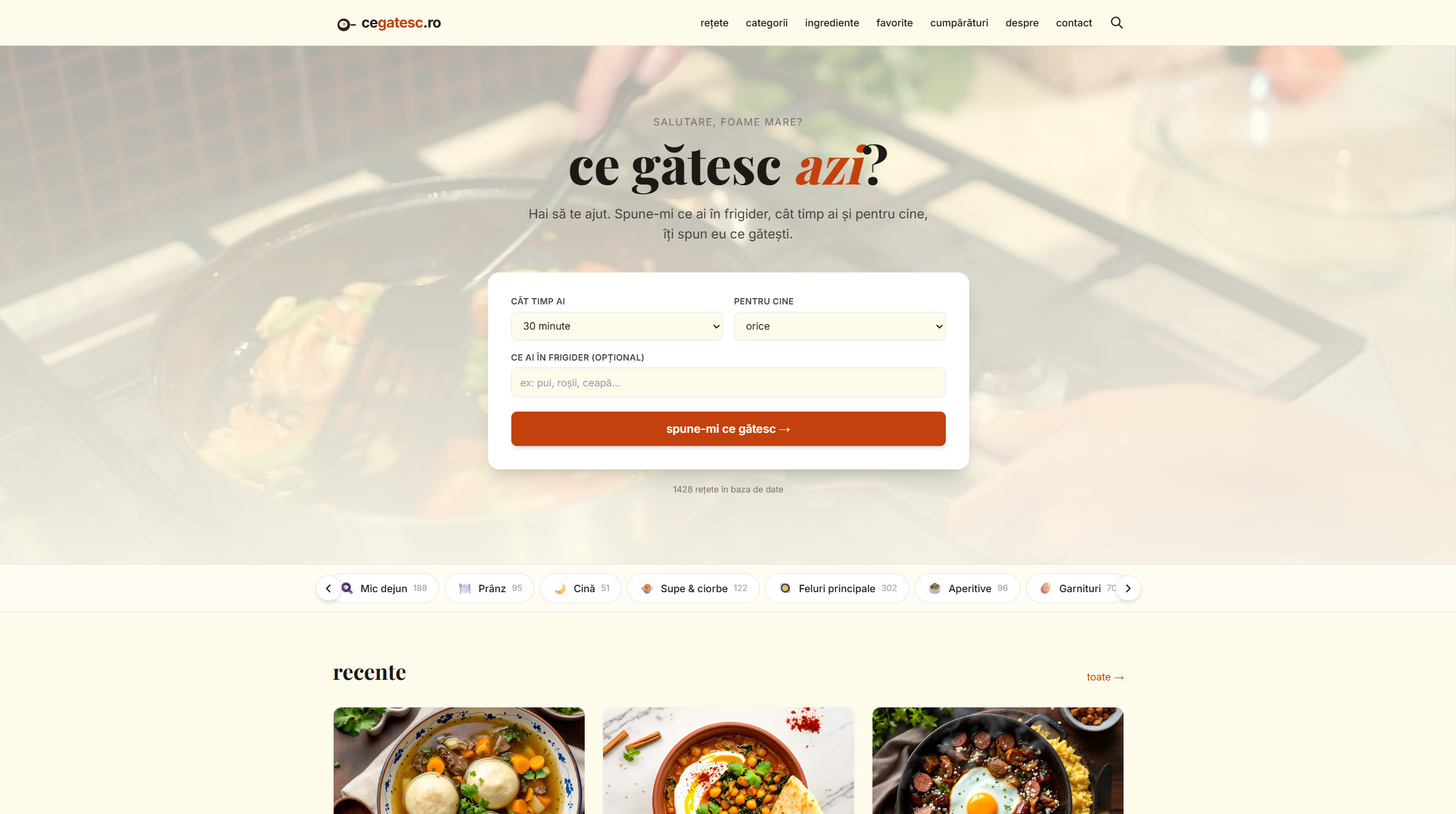 Cegatesc.ro — AI-Powered Recipe Platform
