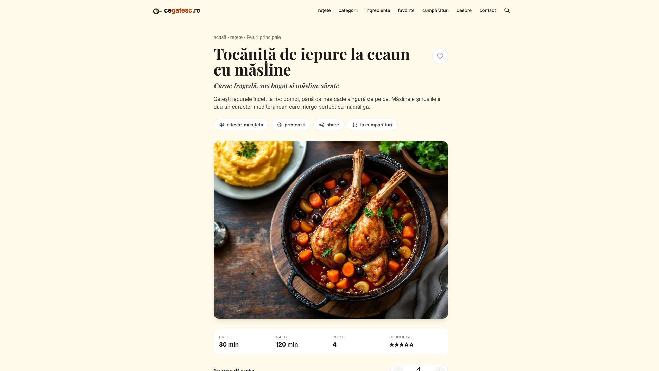 Cegatesc.ro — AI-Powered Recipe Platform