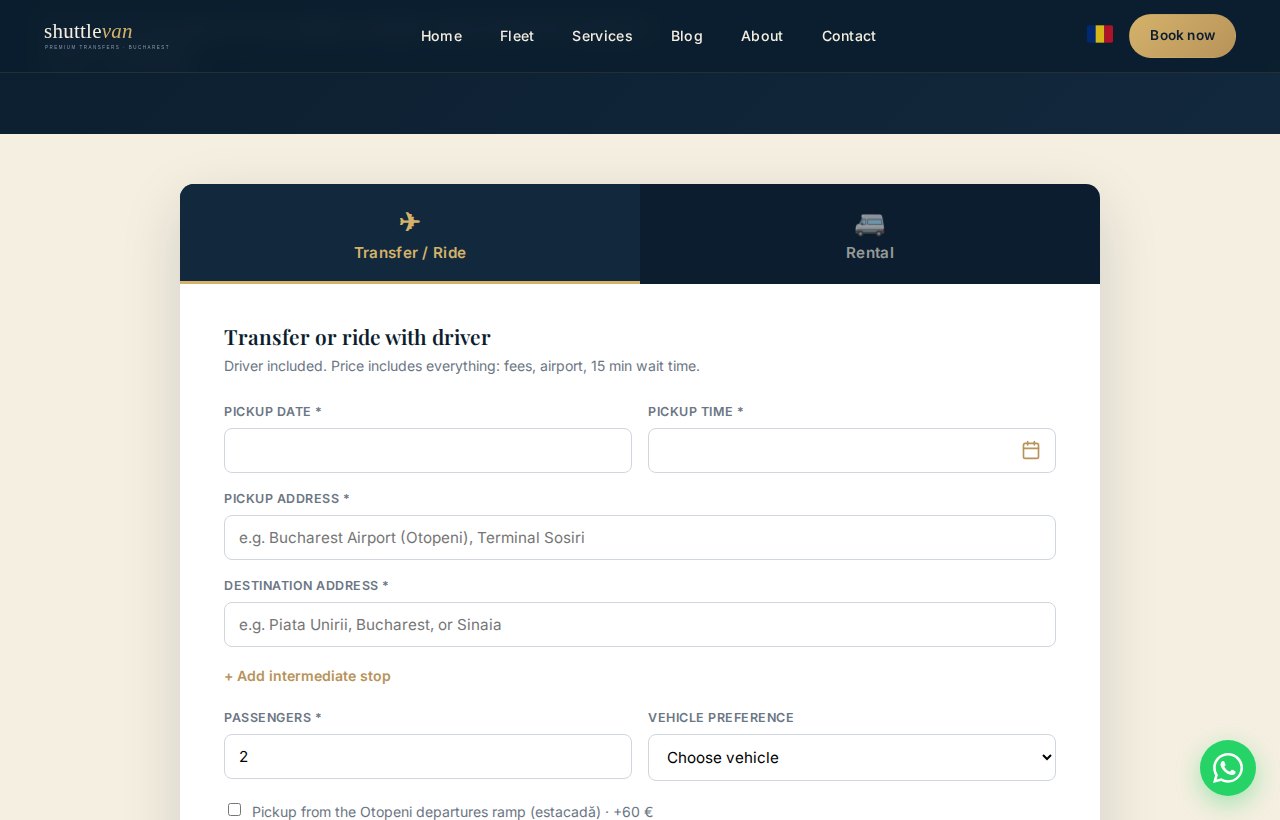Online booking with live map