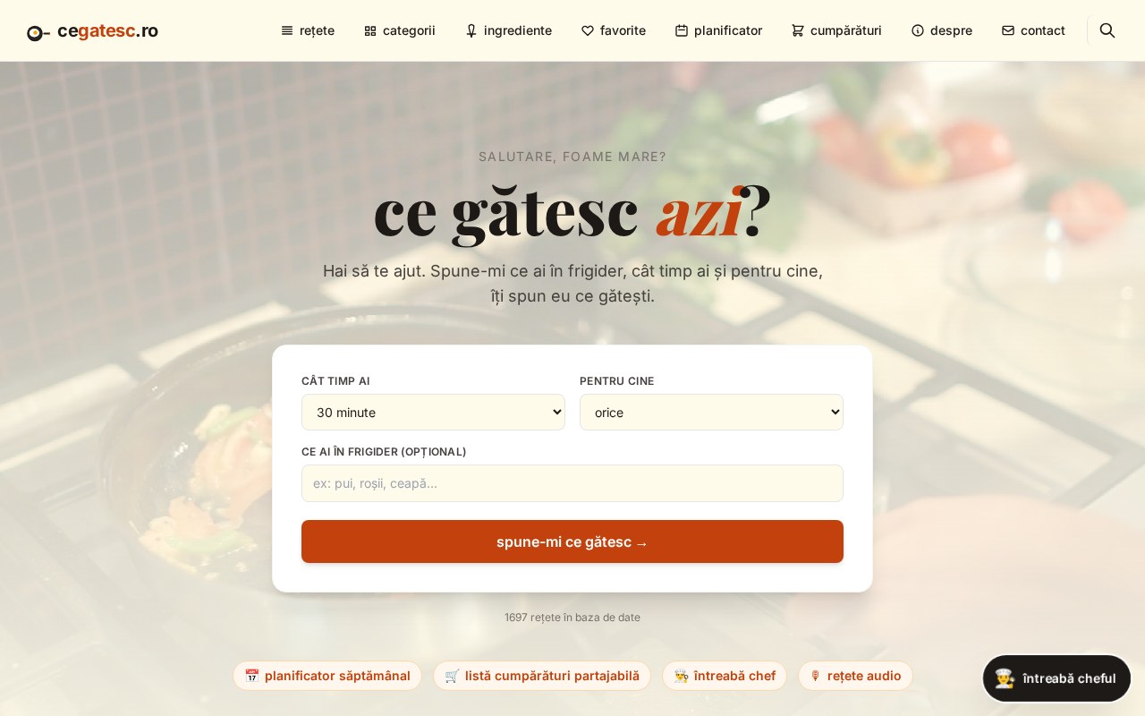 AI-Powered Recipe Platform - CeGatesc
